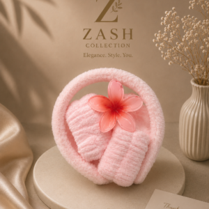 Facial Spa Beauty Set for Girls l Soft Plush Hairband & Wrist Wash Bands Set