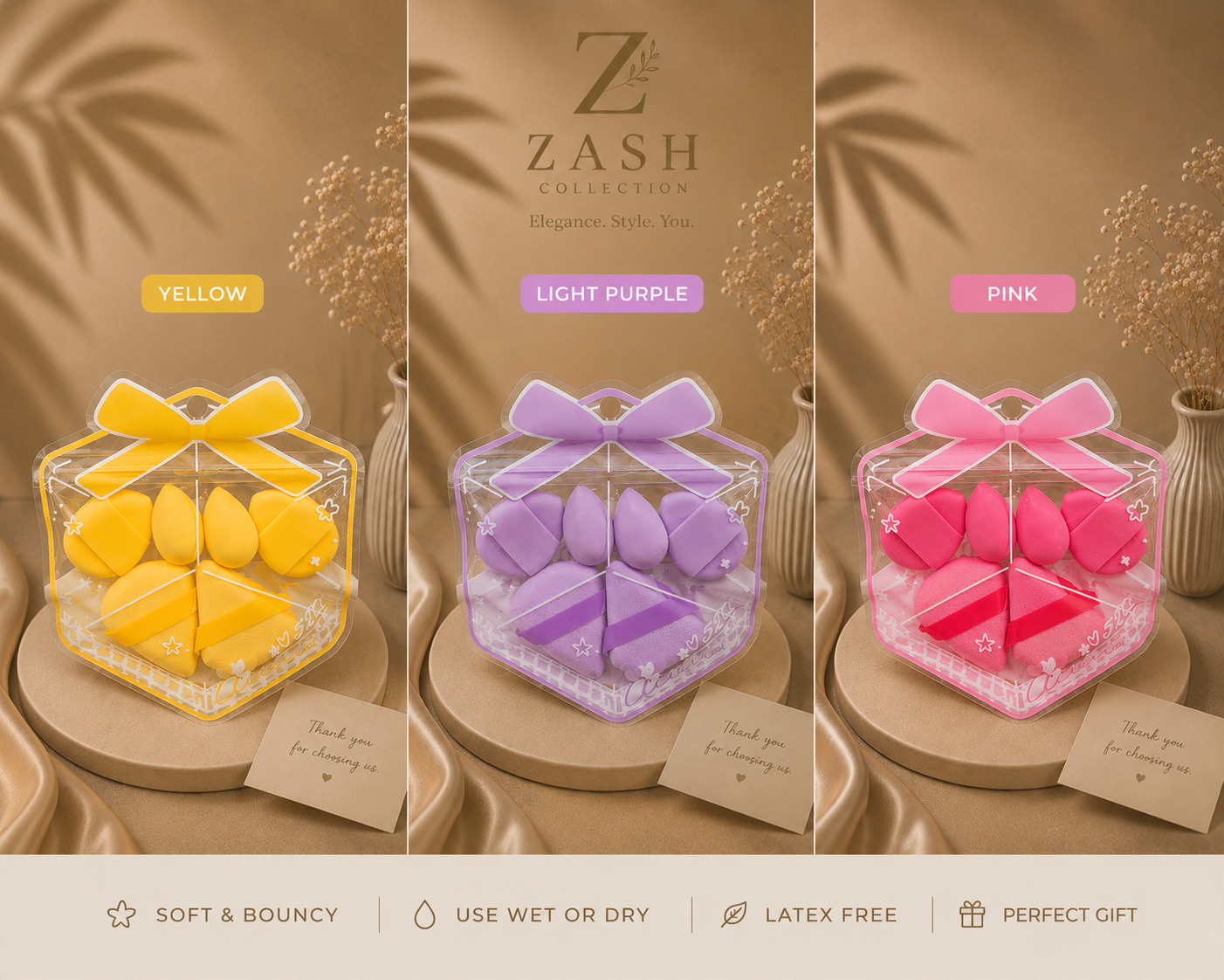 Luxury Mini Makeup Puff Set- Beauty Blender Puff Set
