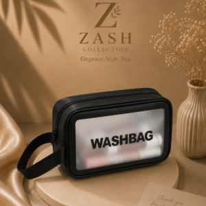 Premium Transparent Waterproof Wash Bag โ Travel & Cosmetic Organizer