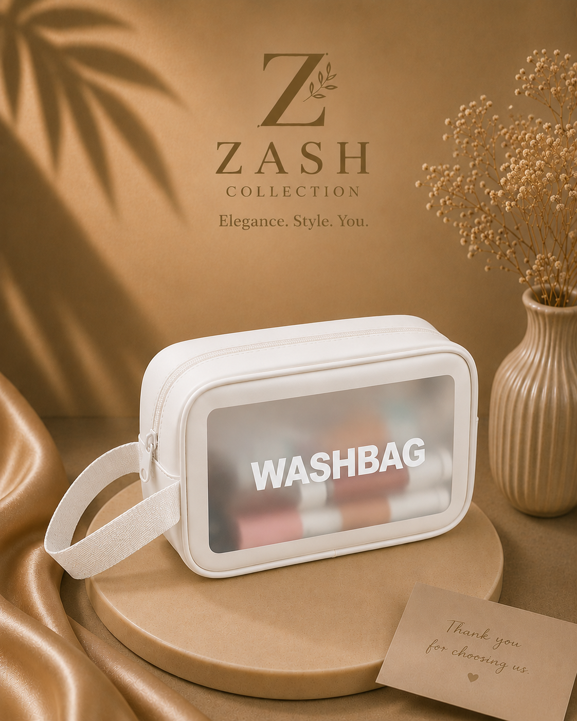 Premium Transparent Waterproof Wash Bag – Travel & Cosmetic Organizer - Image 2